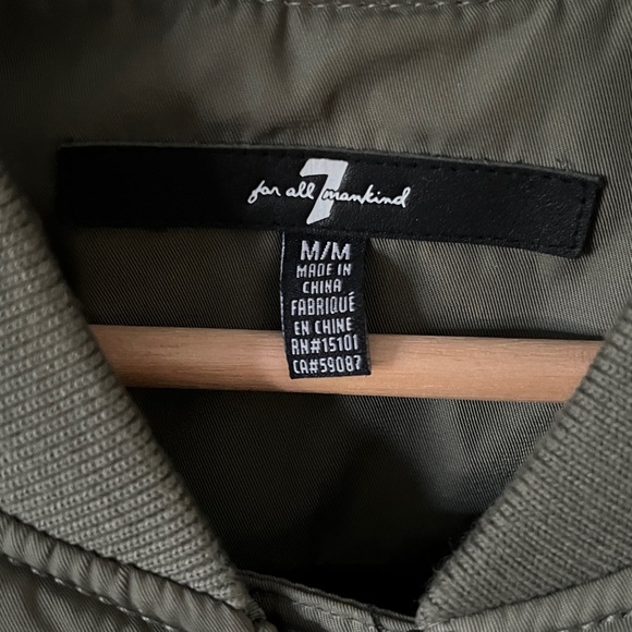 7 For All Mankind Olive Bomber Jacket - women’s - Picture 4 of 10